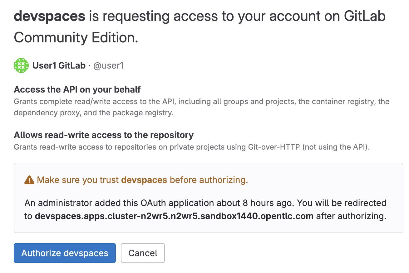 17 Authorize Gitlab