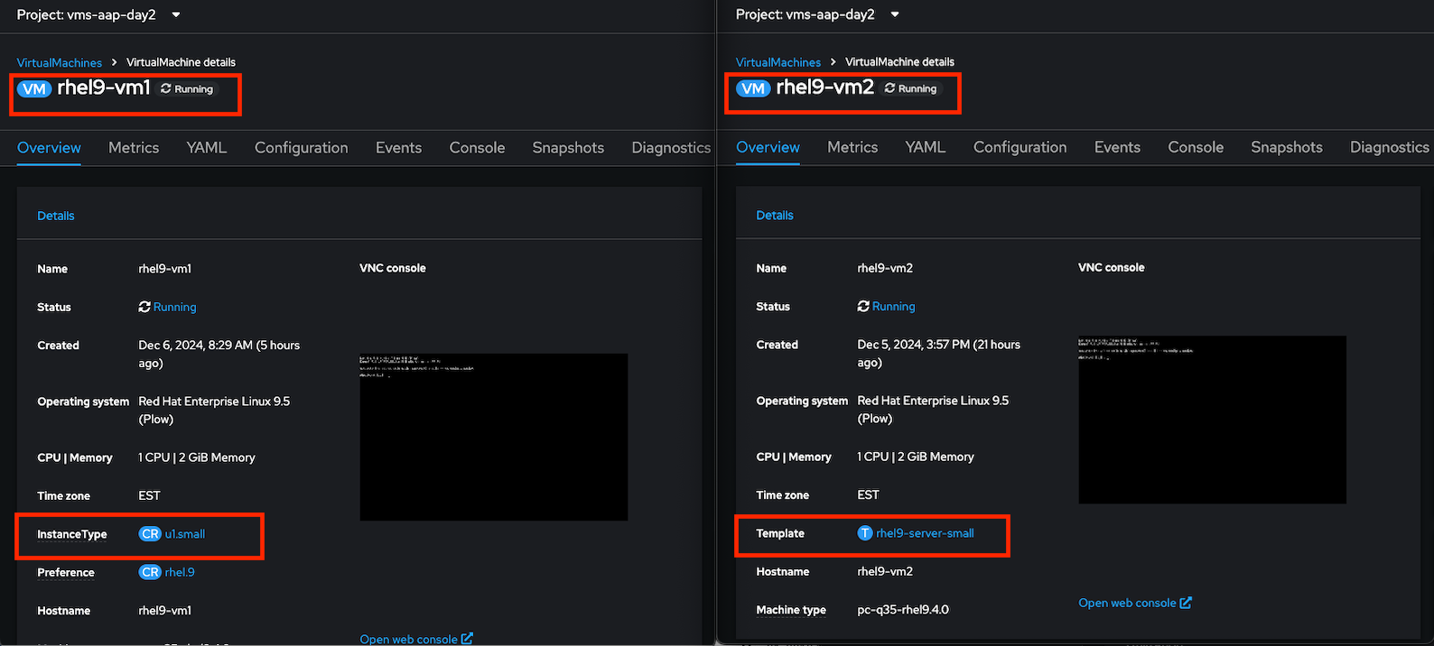 example instance type and template